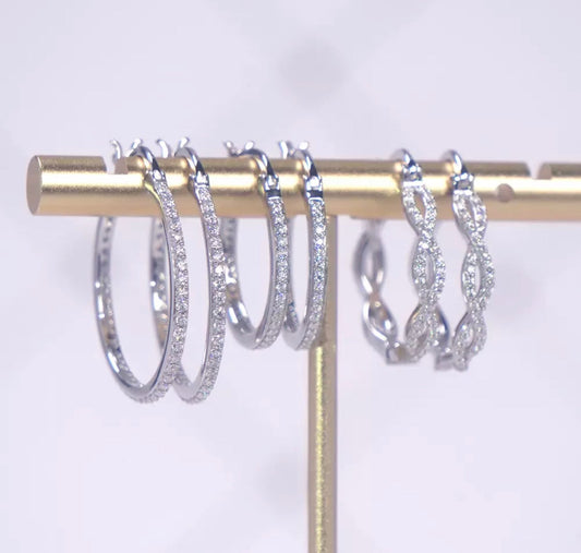 DIAMOND HOOP EARRINGS