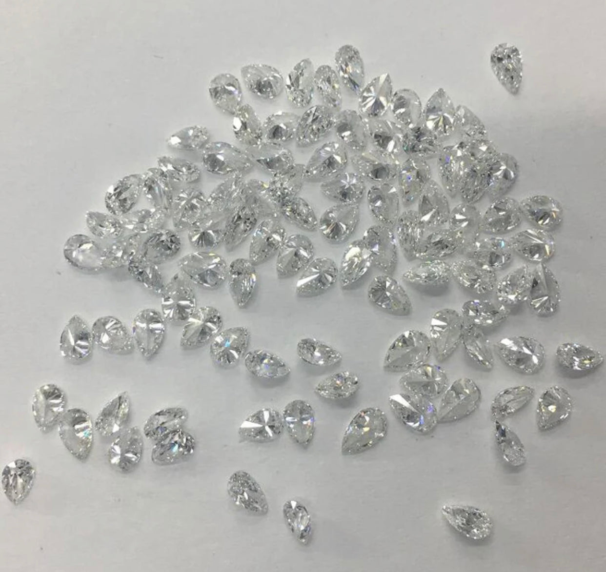 100% Natural Diamond Pear